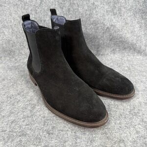Steve Madden Mens Black‎ Suede Chelsea Boots Shoes Size 11